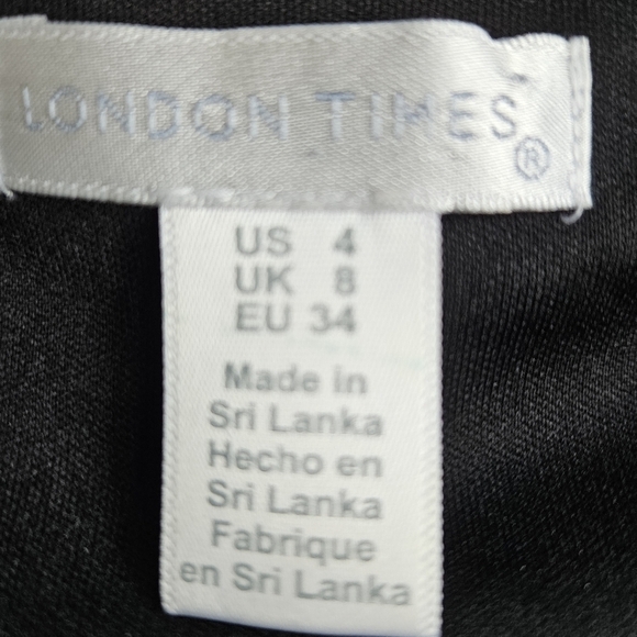 London Times Womens Sleeveless Floral Dress Sz 4 - Picture 8 of 9